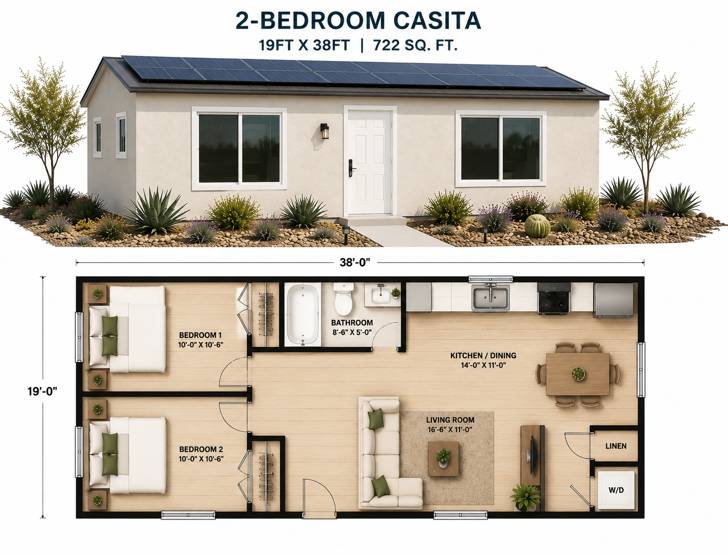 Sky Garden two-bedroom housing layout